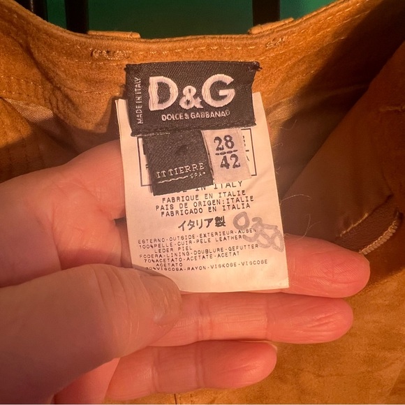 Size9 US D&G Made in Italy Soft Suede Skirt 4 Pockets BackSlit Zipper FancyStyle - Picture 10 of 11